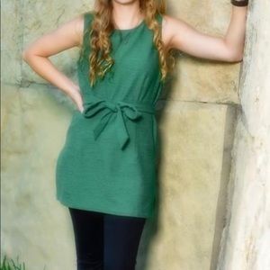 Waist tie green blouse